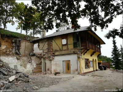 Mladečské jeskyně - rekonstrukce budovy - bourání části