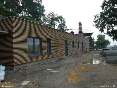 Mladečské jeskyně - rekonstrukce budovy - provozní část po obložení