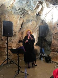 Kristýna Šebková v Mladečských jeskyních, 18. 9. 2023