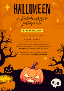 Halloween v Mladečských jeskyních 26.-27. října 2024 - pozvánka